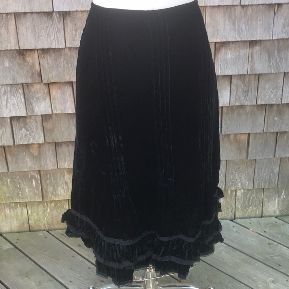 Gorgeous Carole Little Black Velvet Skirt